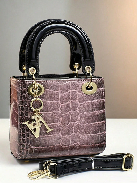 SHEIN Bolso tote de lujo con relieve de cocodrilo - de mano