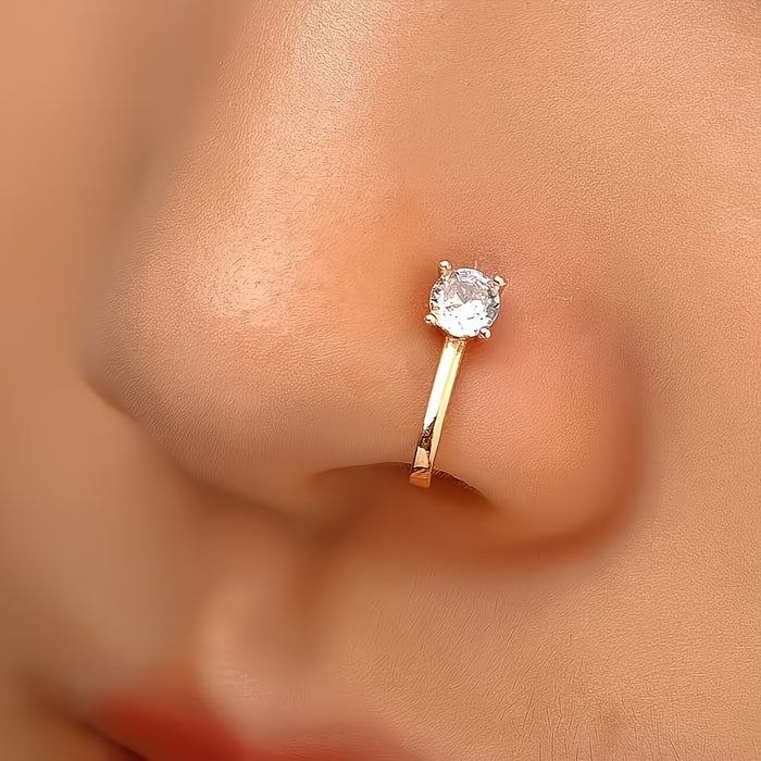 1 pieza Anillo de nariz pequeño y versátil tipo piercing falso
