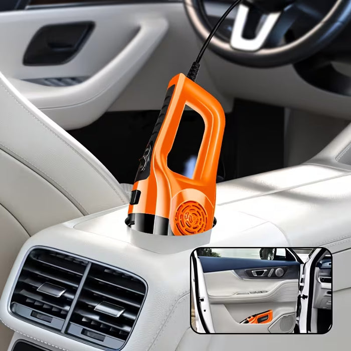 Aspiradora de coche potente con fuerte succión, alta potencia, doble uso en seco y húmedo, de mano, portátil, con cable y enchufe para coche de 12V