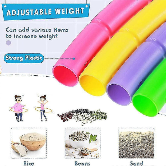 Aros de hula-hula de plástico desmontables, equipo de ejercicio