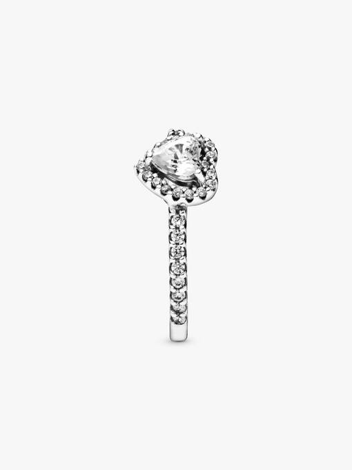 Pandora Anillo de corazón elevado Plata esterlina