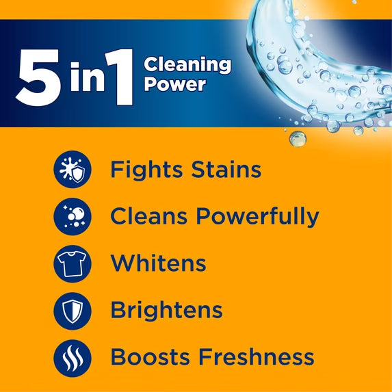 Detergente líquido ARM & HAMMER Plus OxiClean Ultra Stain Fighters, aroma fresco (32.5 onzas líquidas)