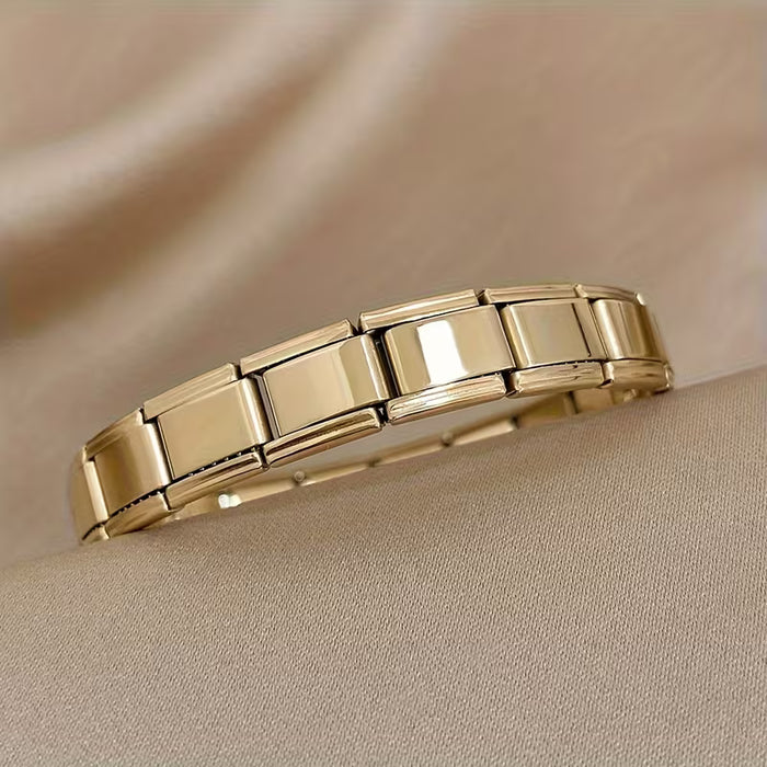 Brazalete Cadena Cuadrado Moderno, unisex.