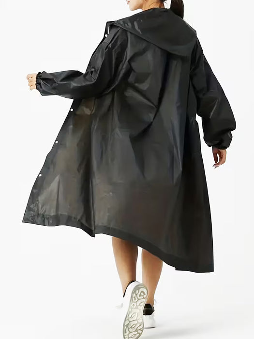 Impermeable Largo de EVA Duradero con Capucha Ajustable - Ligero, Transpirable