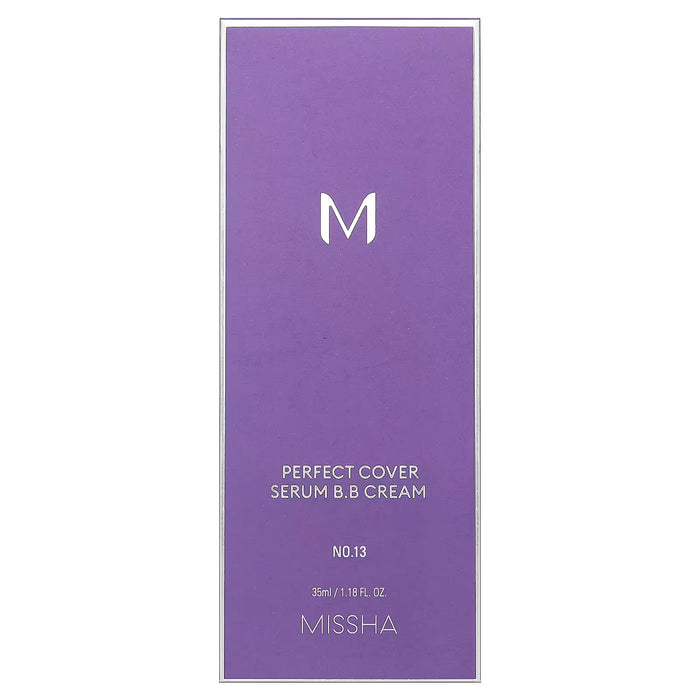 Missha, Perfect Cover Serum BB Cream, n.° 13 Light Fair, 35 ml