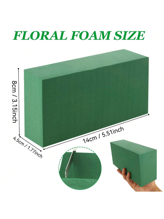 SHEIN 1  Paquete de bloques de espuma floral, espuma floral verde