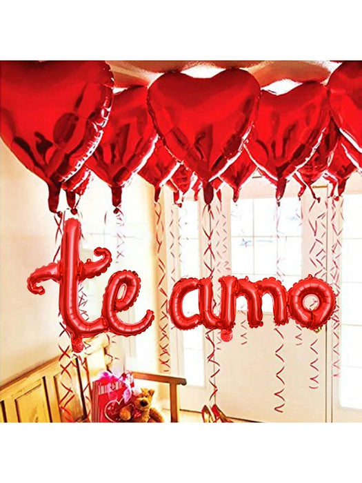 SHEIN Globo de aluminio con la letra "Te Amo" en español (506 unidades)