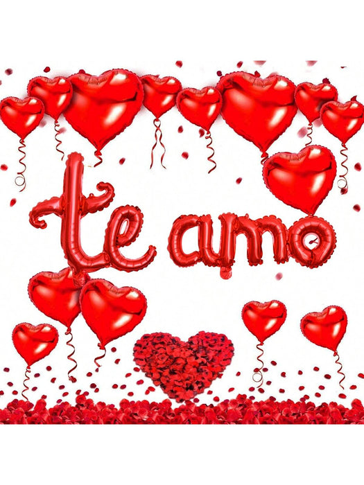 SHEIN Globo de aluminio con la letra "Te Amo" en español (506 unidades)