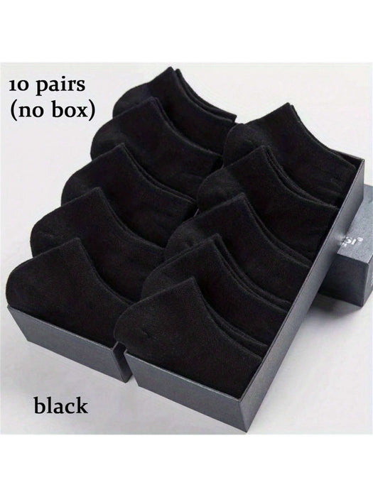 5 pares de calcetines casuales de unicolor para hombres, ligeros y transpirables