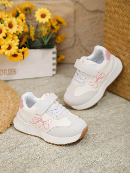 SHEIN 1 par de zapatillas deportivas ligeras y bonitas con lazo estilo princesa para niñas
