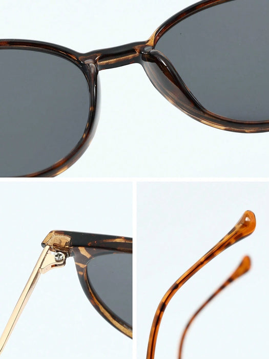 SHEIN 1 par de gafas de moda retro redondas para mujer