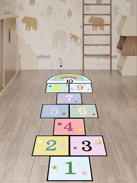 SHEIN Juego de 2 pegatinas autoadhesivas para suelo con diseño de rayuela 30*60CM