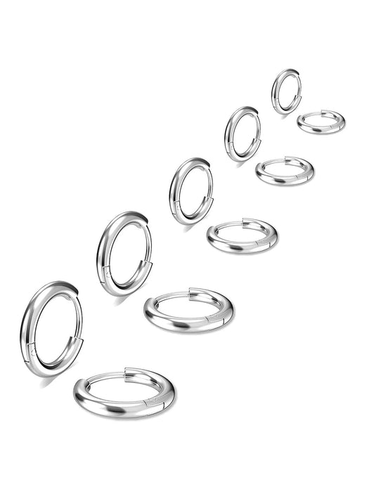 1 par Arete pequeño aros perforación oreja simple delgado círculo anti alérgico