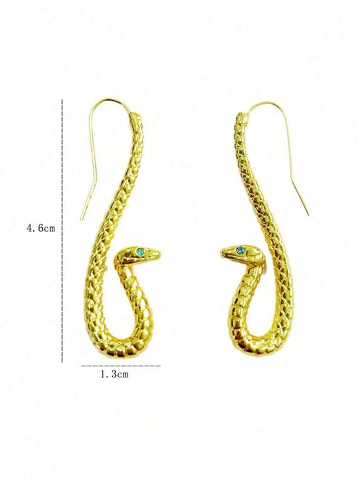 SHEIN 1 par de aretes colgantes exagerados de estilo retro y misterioso