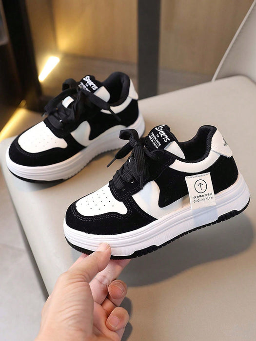 SHEIN 1 par de zapatillas casuales versátiles antideslizantes de moda para niños