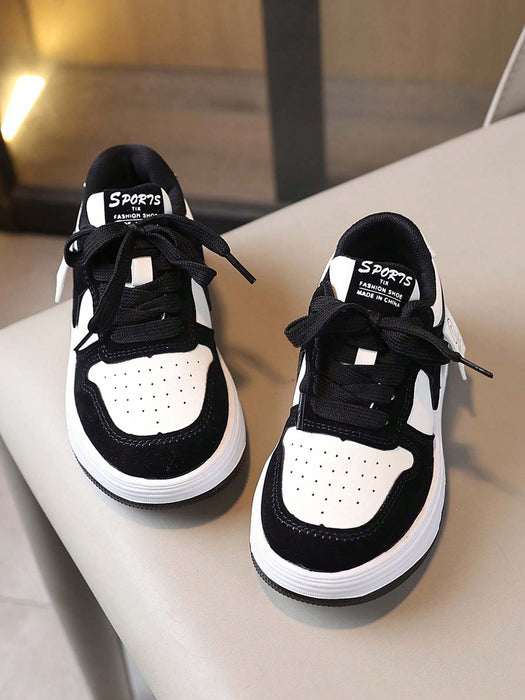 SHEIN 1 par de zapatillas casuales versátiles antideslizantes de moda para niños