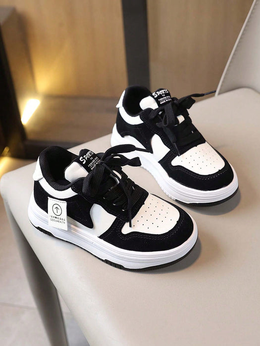 SHEIN 1 par de zapatillas casuales versátiles antideslizantes de moda para niños
