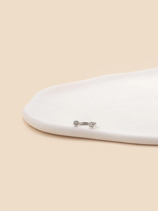 Shein 1 pieza Aro para la nariz miedoso zirconia cúbica adorno para mujeres