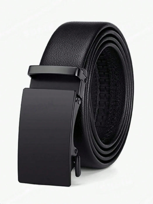 SHEIN 1 pieza Cinturón de cuero para hombres con hebilla automática