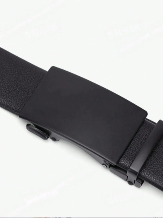 SHEIN 1 pieza Cinturón de cuero para hombres con hebilla automática