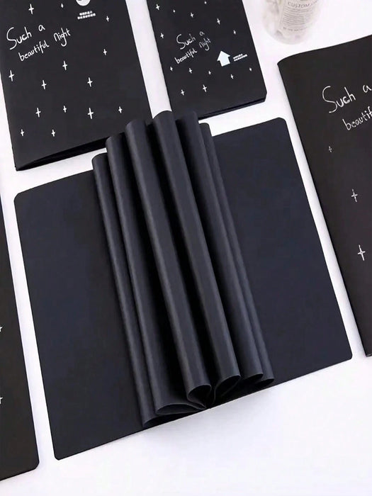 SHEIN 1 pieza Cuaderno de bocetos negro de 60 páginas