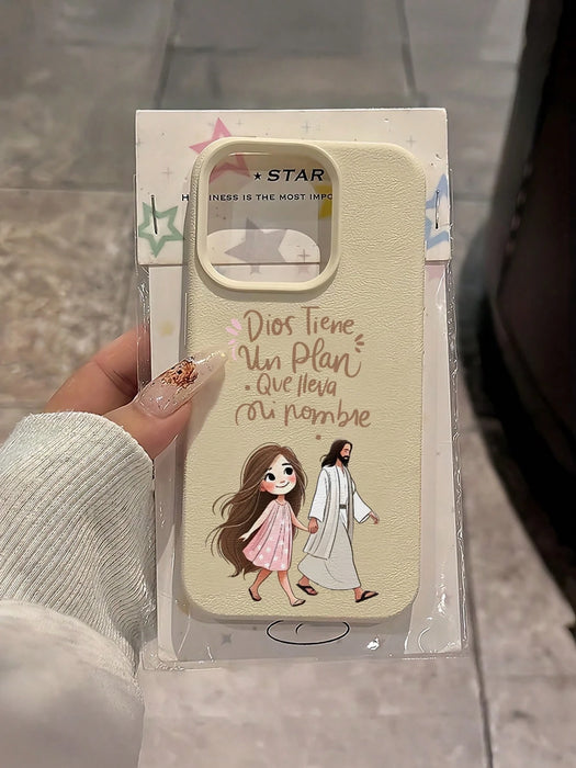 1 Funda de teléfono con gráfico de niña y sacerdote blanco, para Iphone 13 Pro Max