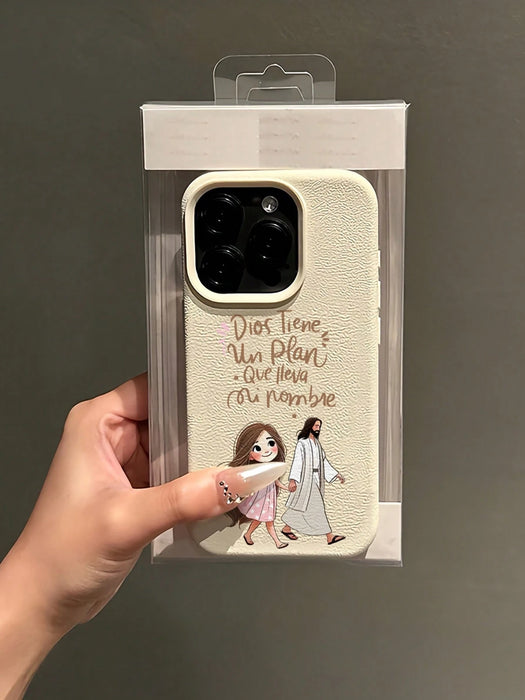 1 Funda de teléfono con gráfico de niña y sacerdote blanco, para Iphone 13 Pro Max