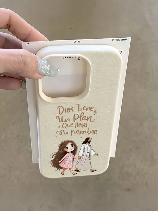 1 Funda de teléfono con gráfico de niña y sacerdote blanco, para Iphone 13 Pro Max