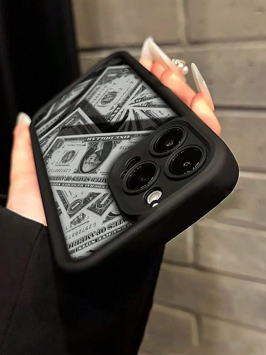1 Funda de teléfono con diseño envuelta en un billete de dólar para iPhone XR