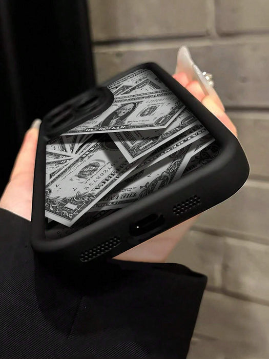 1 Funda de teléfono con diseño envuelta en un billete de dólar para iPhone XR