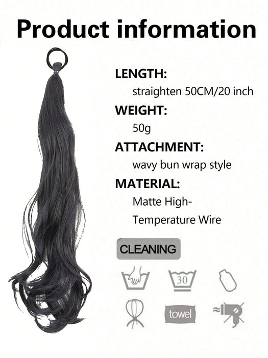 SHEIN 1 pieza de extensión de cabello sintético con estilo torcido de 20inch