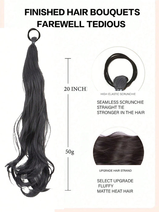 SHEIN 1 pieza de extensión de cabello sintético con estilo torcido de 20inch