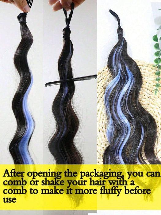 SHEIN 1 pieza de extensión de cabello sintético con estilo torcido de 20inch