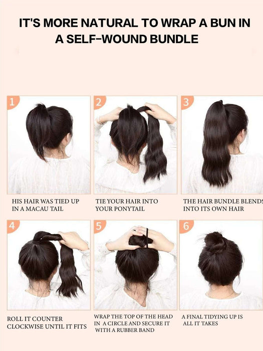 SHEIN 1 pieza de extensión de cabello sintético con estilo torcido de 20inch