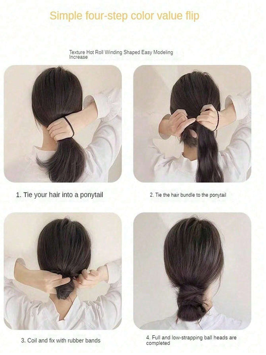 SHEIN 1 pieza de extensión de cabello sintético con estilo torcido de 20inch