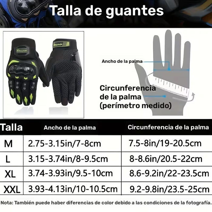 Guantes unisex con pantalla táctil Adecuados para motocicletas y bicicletas de montaña