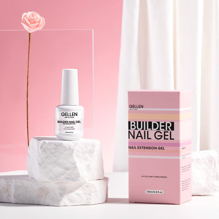 Gel constructor de uñas Gellen, 9 en 1, gel milky white