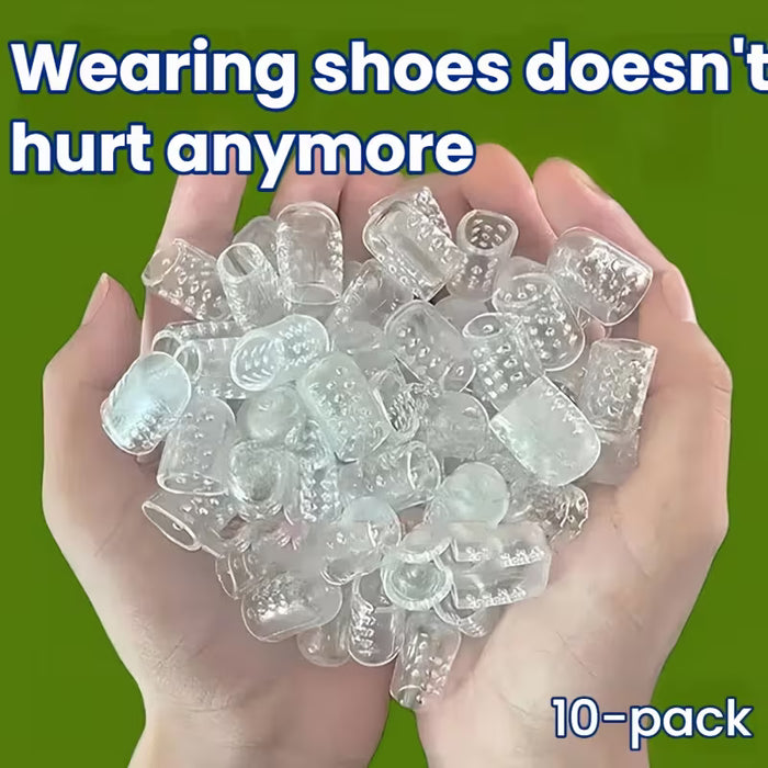 10 Protectores de dedos y pies de silicona suave y transpirable