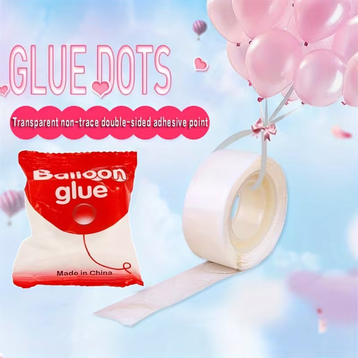2pcs Puntos de Pegamento para Globos - Adhesivo de Doble Cara