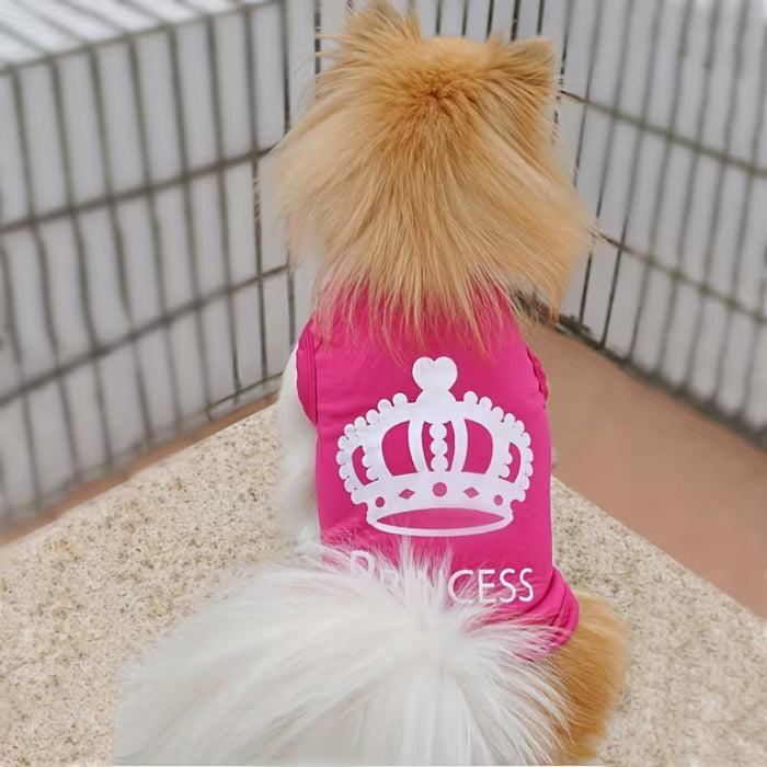 Camisa tipo chaleco de algodón para mascotas, suave y cómoda.