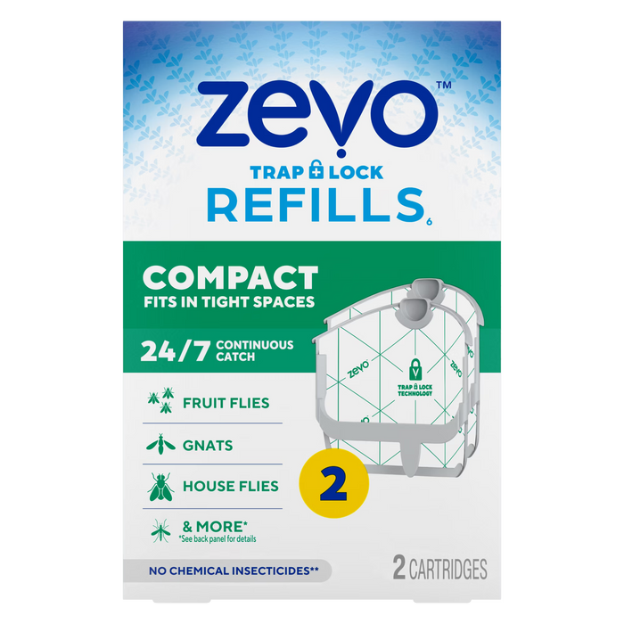 Zevo Recambio para trampa compacta para insectos voladores  - 2 cartuchos de recambio