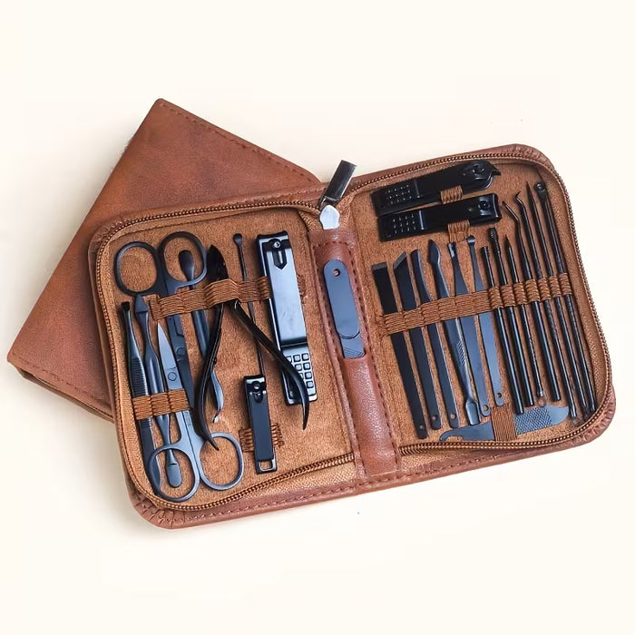 Juego profesional de manicura y pedicura de 26 piezas con estuche para guardarlo