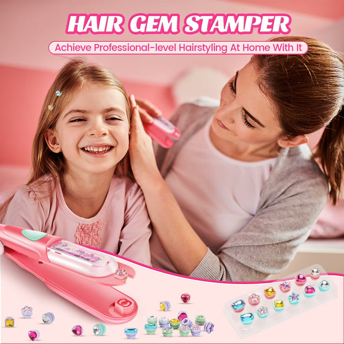 Kit para decorar el cabello, joyas brillantes para el cabello para niñas