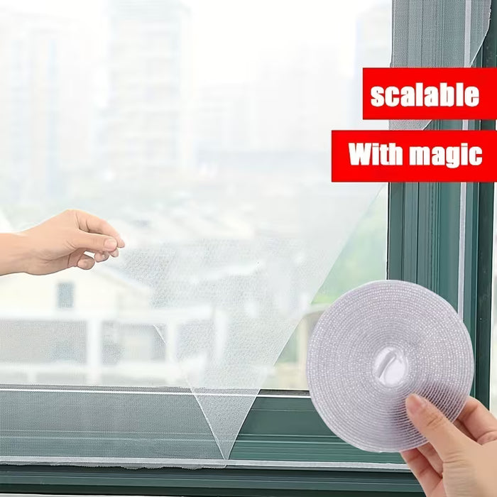 Cortinas de malla autoadhesivas para ventanas y cinta