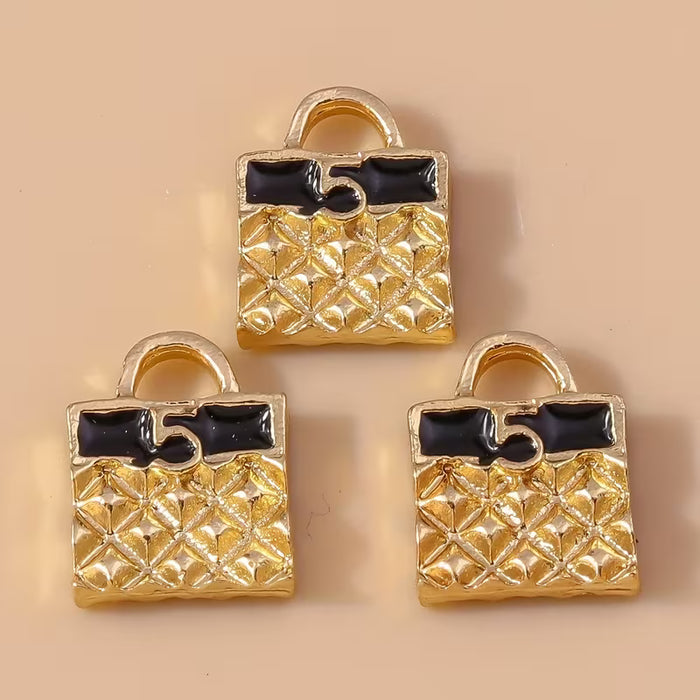 Conjunto de 10 de bolso mini colgantes de aleación para aretes, collares, llaveros