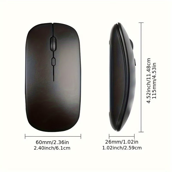 Ratón portátil y ultradelgado con agarre ergonómico y diseño aerodinámico para ambas manos