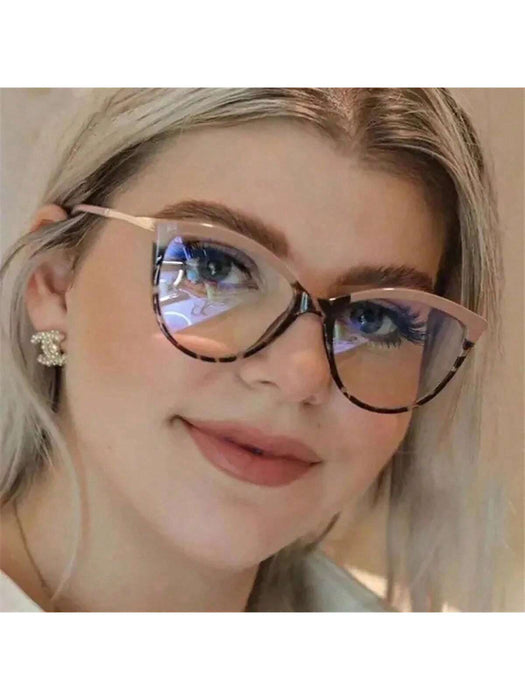 1cs de gafas sin graduación con montura de ojo de gato para mujer, accesorio casual diario - Quierox - Tienda Online