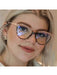 1cs de gafas sin graduación con montura de ojo de gato para mujer, accesorio casual diario - Quierox - Tienda Online