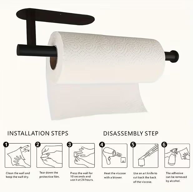 1pc Porta Pañuelos Autoadhesivo Apto para Cocina, Baño y Almacenamiento