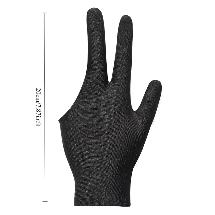 6 pares de guantes de billar unisex transpirables, antideslizantes, elásticos de tres dedos